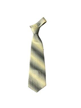 Hugo Boss Mens Silk Geometric Pattern Tie In Yellow & Gray